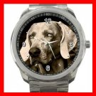 WEIMARANER GREY GHOST DOG PET Silvertone Sports Metal Watch 197