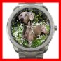 WEIMARANER GREY GHOST DOG PET Silvertone Sports Metal Watch 198