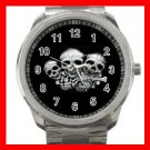 Rare Bones Family Skeletons Silvertone Sports Metal Watch 200