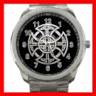 Rare Celtic Knot Cross Religion Silvertone Sports Metal Watch 201