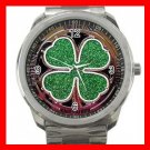 Rub For Luck Clover Casino Fun Silvertone Sports Metal Watch 208