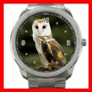 Barn Owl Bird Silvertone Sports Metal Watch 209