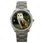 Barn Owl Bird Silvertone Sports Metal Watch 209