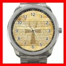 Egypt Pharaoh Ankh Life Eternal Silvertone Sports Metal Watch 217