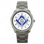 BLUE FREEMASONRY MASON Silvertone Sports Metal Watch 218