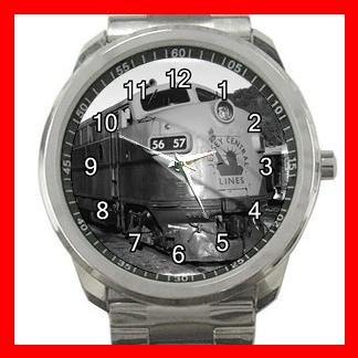 JERSEY CENTRAL LINES DIESEL ENGINE ROU Silvertone Sports Metal Watch 236