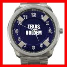 TEXAS HOLDEM CHIPS CASINO Silvertone Sports Metal Watch 242