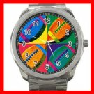 Football Balls Game Fun Silvertone Sports Metal Watch 257