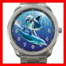 Dolphins Play Marine Fun Silvertone Sports Metal Watch 261