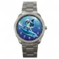 Dolphins Play Marine Fun Silvertone Sports Metal Watch 261