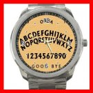 OUIJA BOARD Wooden Fun Silvertone Sports Metal Watch 262