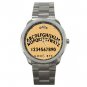 OUIJA BOARD Wooden Fun Silvertone Sports Metal Watch 262