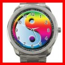 Ying Yang Rianbow Hobby Silvertone Sports Metal Watch 268