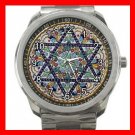 STAR OF DAVID JEWISH Silvertone Sports Metal Watch 271
