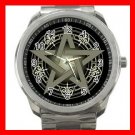Wicca Pentagram Pentacle Silvertone Sports Metal Watch 277