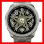 Wicca Pentagram Pentacle Silvertone Sports Metal Watch 277