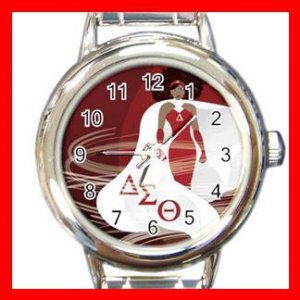 Delta Sigma Theta Round Italian Charm Wrist Watch 645