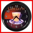Caffe Latte Coffee Beverage Decor Wall Clock-Black 045