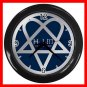 HIM Blue Heartagram Darklight Decor Wall Clock-Black 047