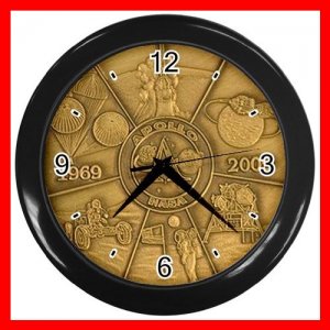 Nasa Apollo 1969 2009 Medal Decor Wall Clock-Black 051