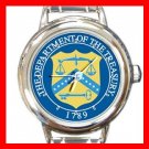 US Department Of Treasury Round Italian Charm Wrist Watch 647