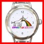 Unicorn Vomiting Rainbow Fantasy Round Italian Charm Wrist Watch 650