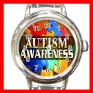 Autism Awareness Hope Round Italian Charm Wrist Watch 653