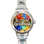 Autism Awareness Hope Round Italian Charm Wrist Watch 653