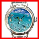 Tropical Fish Sea Beach Round Italian Charm Wrist Watch 667