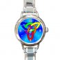 LGBT Rainbow Flag Gay Lesbian Pride Round Italian Charm Wrist Watch 668