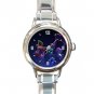 Dancing Music Notes Fun Round Italian Charm Wrist Watch 680