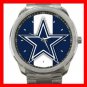 Dallas Cowboys Football Silvertone Sports Metal Watch 32903604