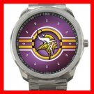 Minnesota Vikings Football Silvertone Sports Metal Watch 32903618