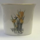 Royal Worcester Bone China Pot England Yellow Alpine Flowers Holder Smoking Set