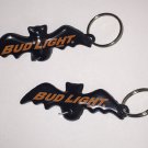 Bud Light Budweiser Beer Bat Keychain Knife Bottle Opener - Black Key Ring - Lot of 2