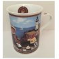 Boyds Bear Coffee Mug Bearfoot at the Beach - Danbury Mint Fine Porcelain