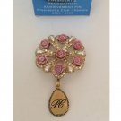 AVON President's Recognition Roses Achievement Pin Brooch w/ 2 Charms 2005-2006 AVON President's Recognition Roses Achievement Pin Brooch w/ 2 Charms 2005-2006