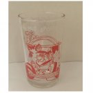 Vintage 1962 Hanna Barbera Welch's Flintstone Glass Fred in his sports car (Pebbles on the Bottom)