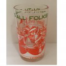 Vintage 1974 Warner Bros Welch's Bugs Bunny & Elmer Fudd County Fair Glass That's All Folks! Vintage 1974 Warner Bros Welch's Bugs Bunny & Elmer Fudd County Fair Glass That's All Folks!