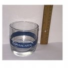 Bacardi Rum Football Low Ball Rock Glass w/ Bat Logo Bacardi Rum Football Low Ball Rock Glass w/ Bat Logo