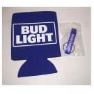 Bud Light Lot - Bottle Opener Keychain & Beer Can Cozy FREE SHIPPING / Both NEW