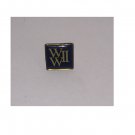 Vintage Square Blue WWII Lapel or Hat Collectible Pin / World War II