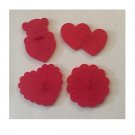 Vintage 1989 Valentine's Red Plastic Hearts Cookie Cutters Lot of 4 by Wilton Vintage 1989 Valentine's Red Plastic Hearts Cookie Cutters Lot of 4 by Wilton