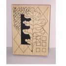 Sandi Miller Large 5" Oak Leaf Rubber Art Stamp with Wood Base L009