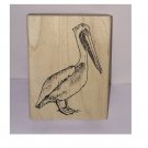 1999 Pelican Wood Mounted 3" Rubber Stamp by Rubber Works 1999 Pelican Wood Mounted 3" Rubber Stamp by Rubber Works