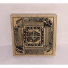 2004 Limited Edition Collage Wood Mounted Club Scrap Large 4.5" Rubber Stamp