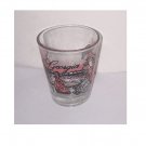 Vintage 1990's Georgia State Peach Shot Glass Southern Belle & Confederate Flag