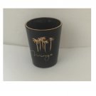 Vintage 1990's Mirage Palm Tree Black Shot Glass Vintage 1990's Mirage Palm Tree Black Shot Glass