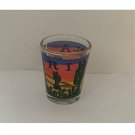 Arizona Shot Glass - Colorful Sunset behind Cactus