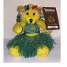 Oahu Hawaii Hula Girl Stuffed Animal Bear Plush BEARFOOT ILIMA (Flower Blossom) w/ Passport Oahu Hawaii Hula Girl Stuffed Animal Bear Plush BEARFOOT ILIMA (Flower Blossom) w/ Passport